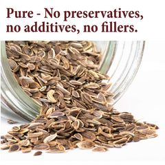 The Spice Way dill seed closeup reveals pure seeds ideal for seasoning.