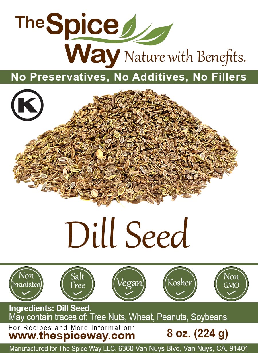 The Spice Way dill seed spice shelf communicates pantry-ready dill quality.