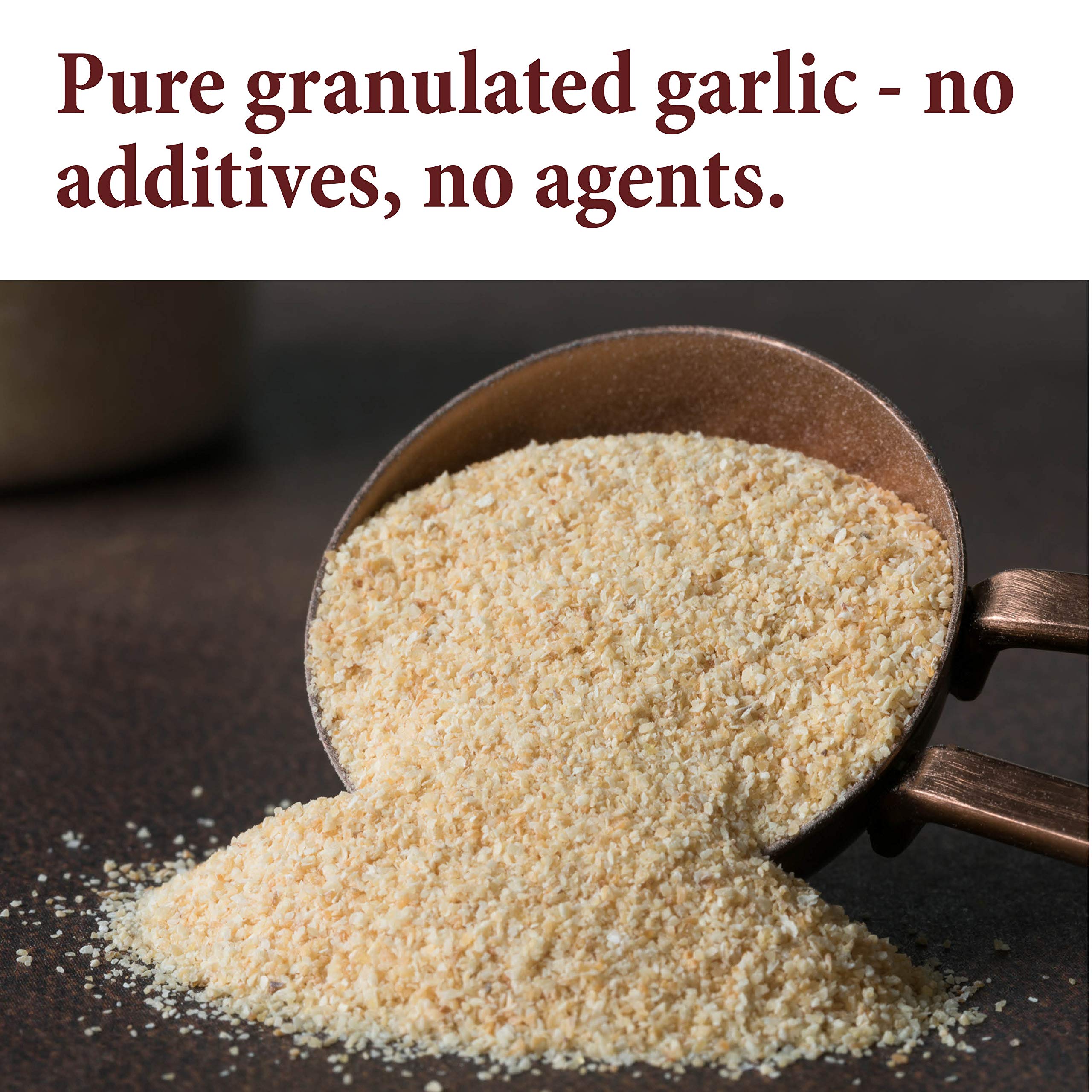 The Spice Way Granulated Garlic sealed bag preserves aroma for quick meals.