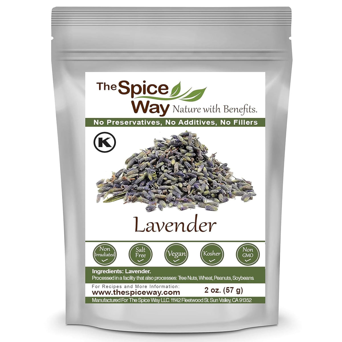 The Spice Way lavender flowers in a tea setup, offering fragrant, calming aroma.