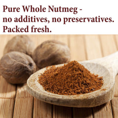 The Spice Way Nutmeg Whole with grinder lid for fresh grinding at home.