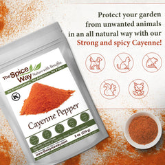 The Spice Way cayenne powder at 80000 SHU for noticeable heat in dishes.