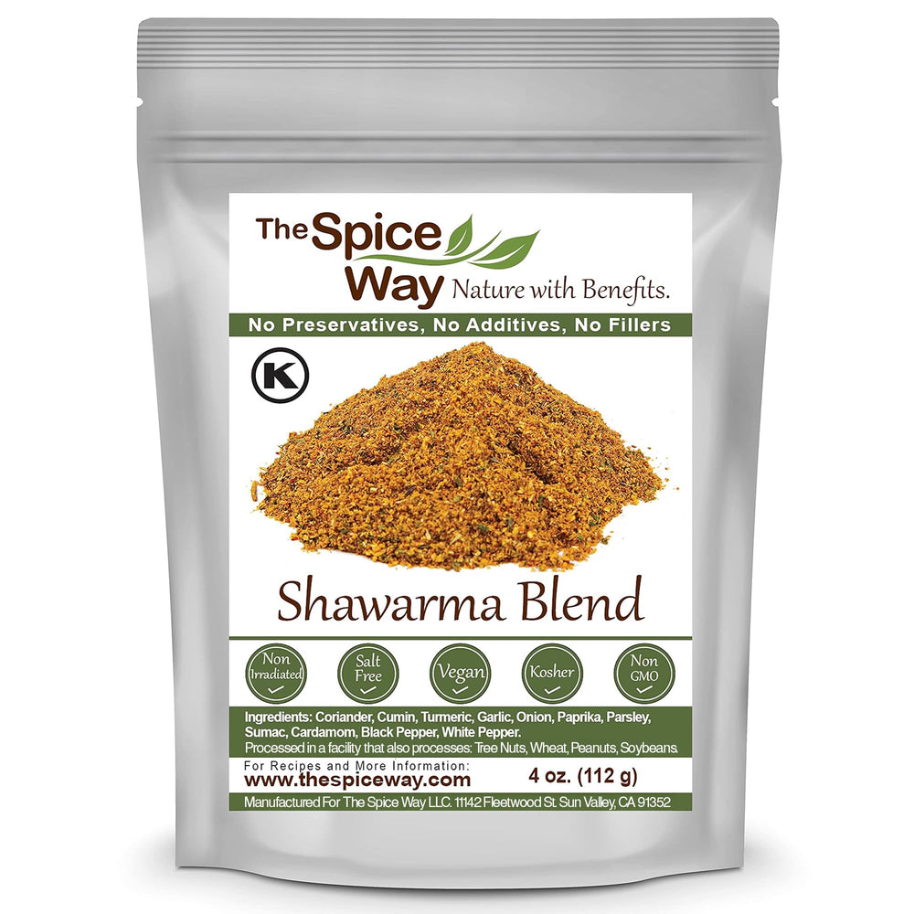 The Spice Way Shawarma Seasoning front jar ideal for grilled chicken and lamb.