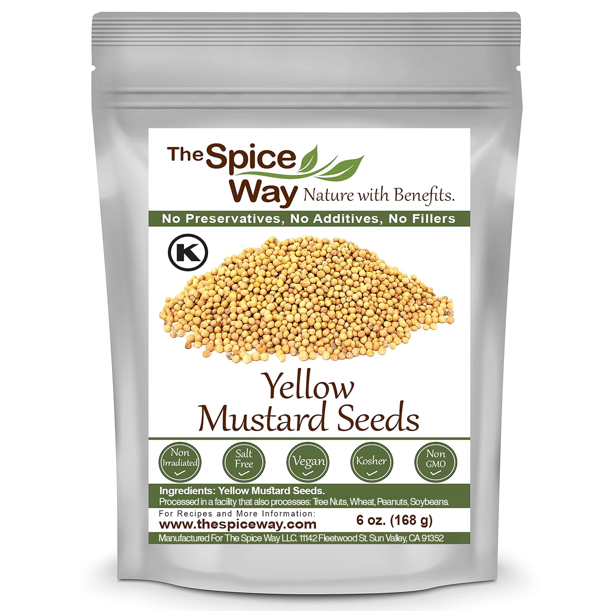 The Spice Way Yellow Mustard Seed: whole seeds perfect for pickling and flavoring sauces.