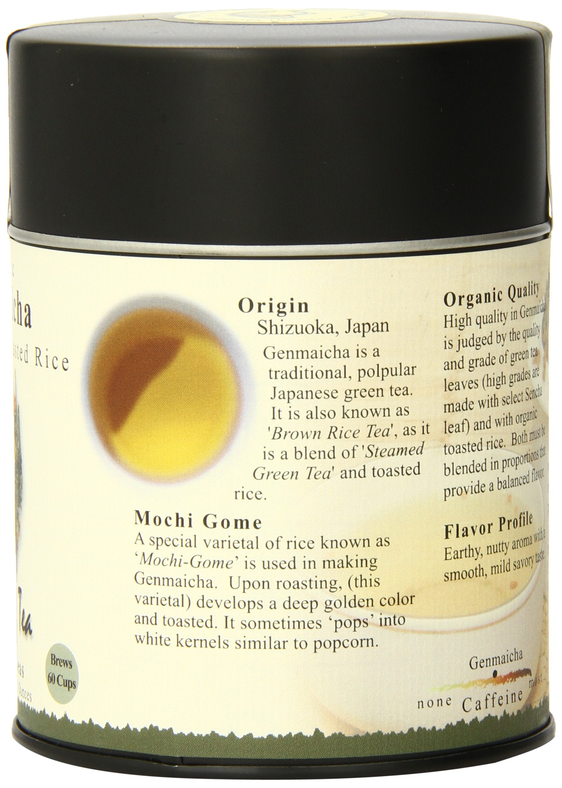 The Tao of Tea Genmaicha steeped tea in a teapot, balanced grassy notes and rice toast.
