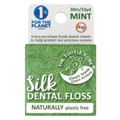 The Turtle Tribe natural silk dental floss 33 yards for sustainable care