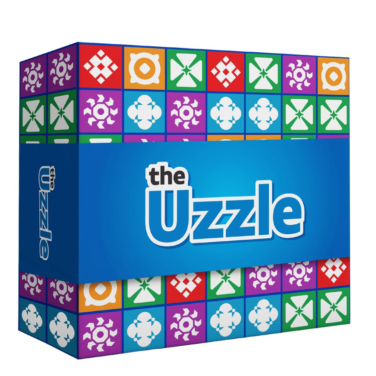 The Uzzle 3.0 board game parts with bright blocks for easy handling.