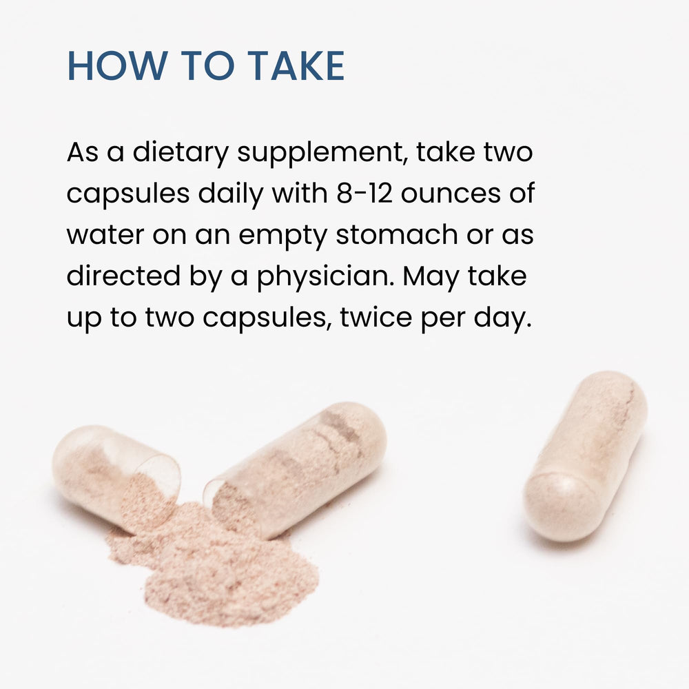 The Wellness Company Spike Support glass bottle on a clean countertop.