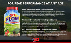 The20 Flow organic ingredients blend with watermelon, spinach, and acerola for natural L-Citrulline.