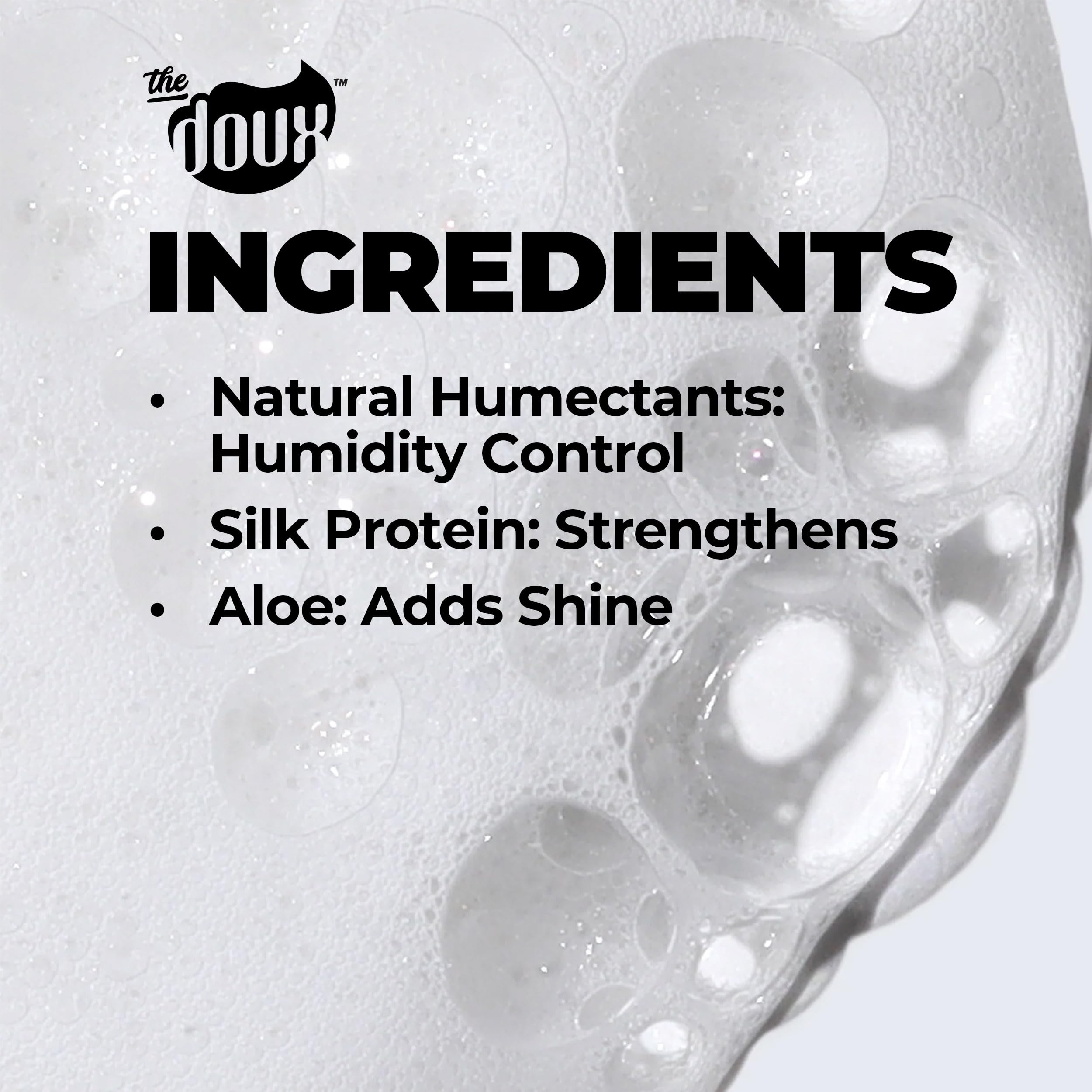 The Doux Frizz Control Shine mousse smooths curls with frizz control.