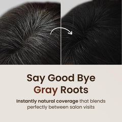 The Face Shop Quick Hair Puff applying hairline concealer for thinning areas