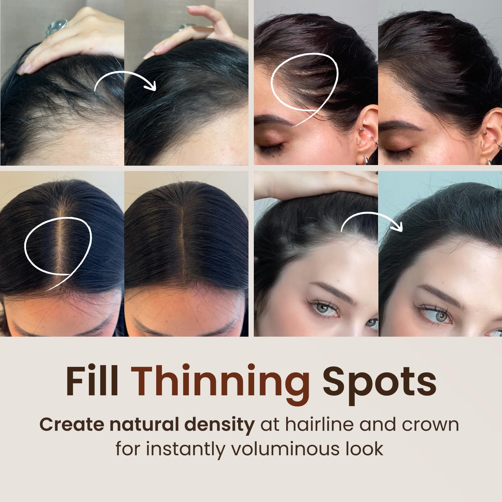 The Face Shop Quick Hair Puff targeting thinning hair for natural coverage