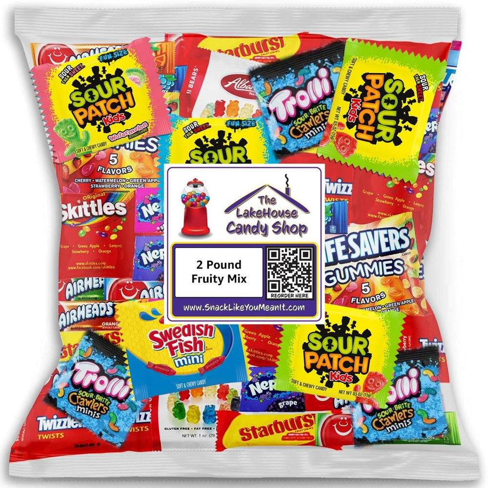 The LakeHouse Assorted Candy Variety Pack front view with 2lb bulk sweetness for events