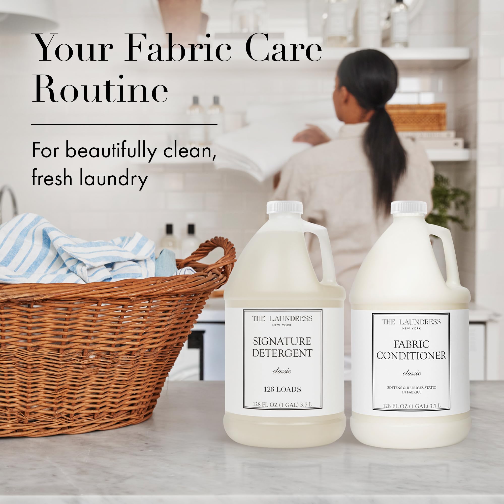 The Laundress bottle cap and pump provide mess-free pouring.