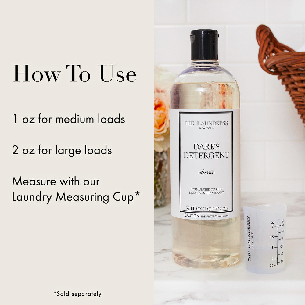 Color-brightness focus with The Laundress Darks Detergent preserves vibrancy in garments