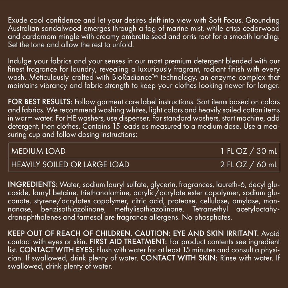 White Santal notes close-up emphasizing sandalwood and marine mist.