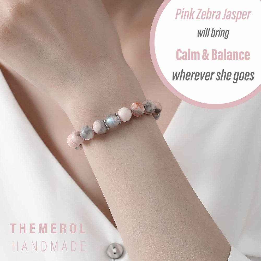 Themerol stretchable bracelet fits most girls.