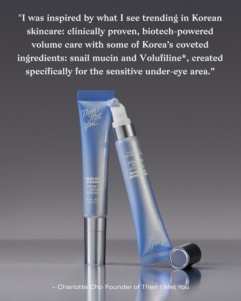 Then I Met You snail mucin eye cream swirl demonstrates nourishing formula.