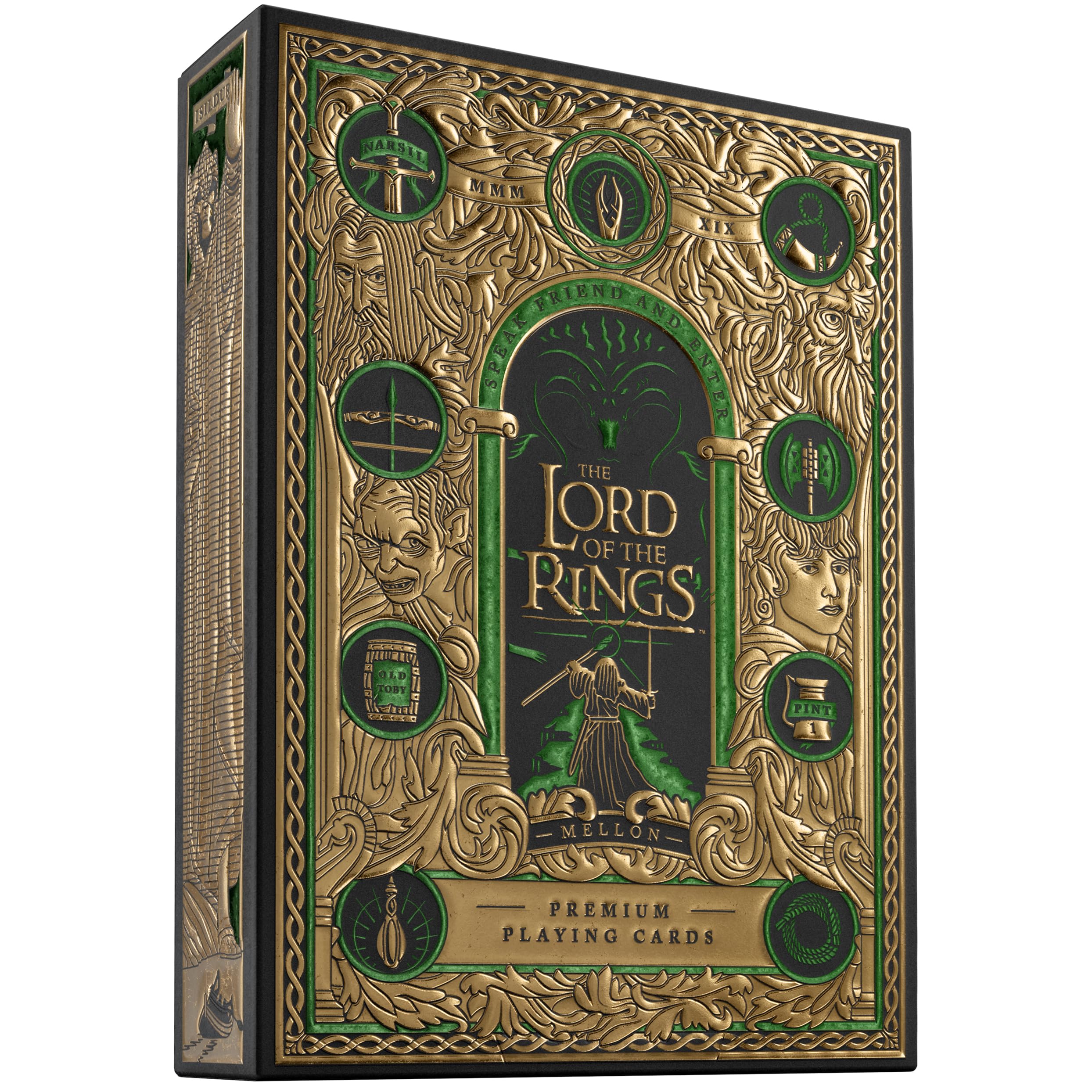 Theory11 Lord of the Rings playing cards box with emerald foil for premium presentation