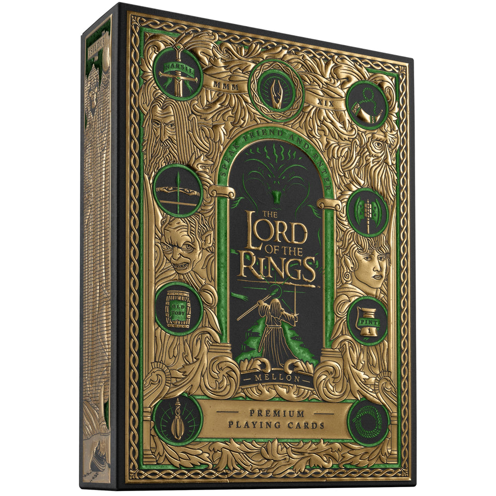 Theory11 Lord of the Rings playing cards box with emerald foil for premium presentation