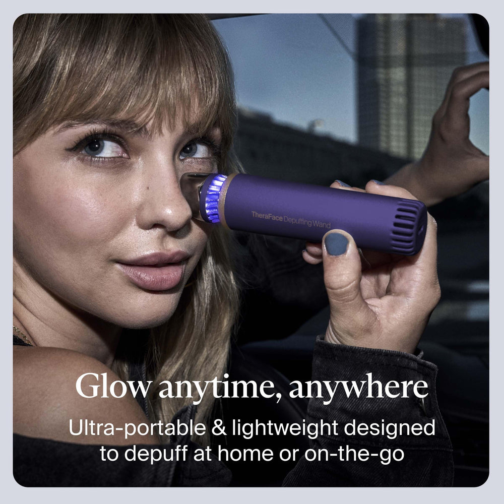 TheraFace easy-glide tip enables smooth contact around eyes and contours