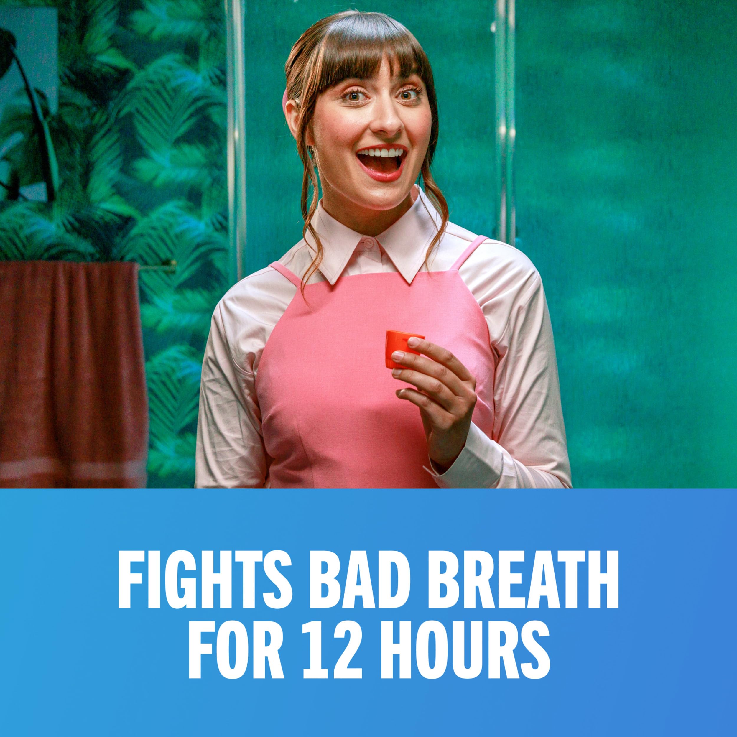 TheraBreath alcohol-free formula offers a gentle mouthwash experience.