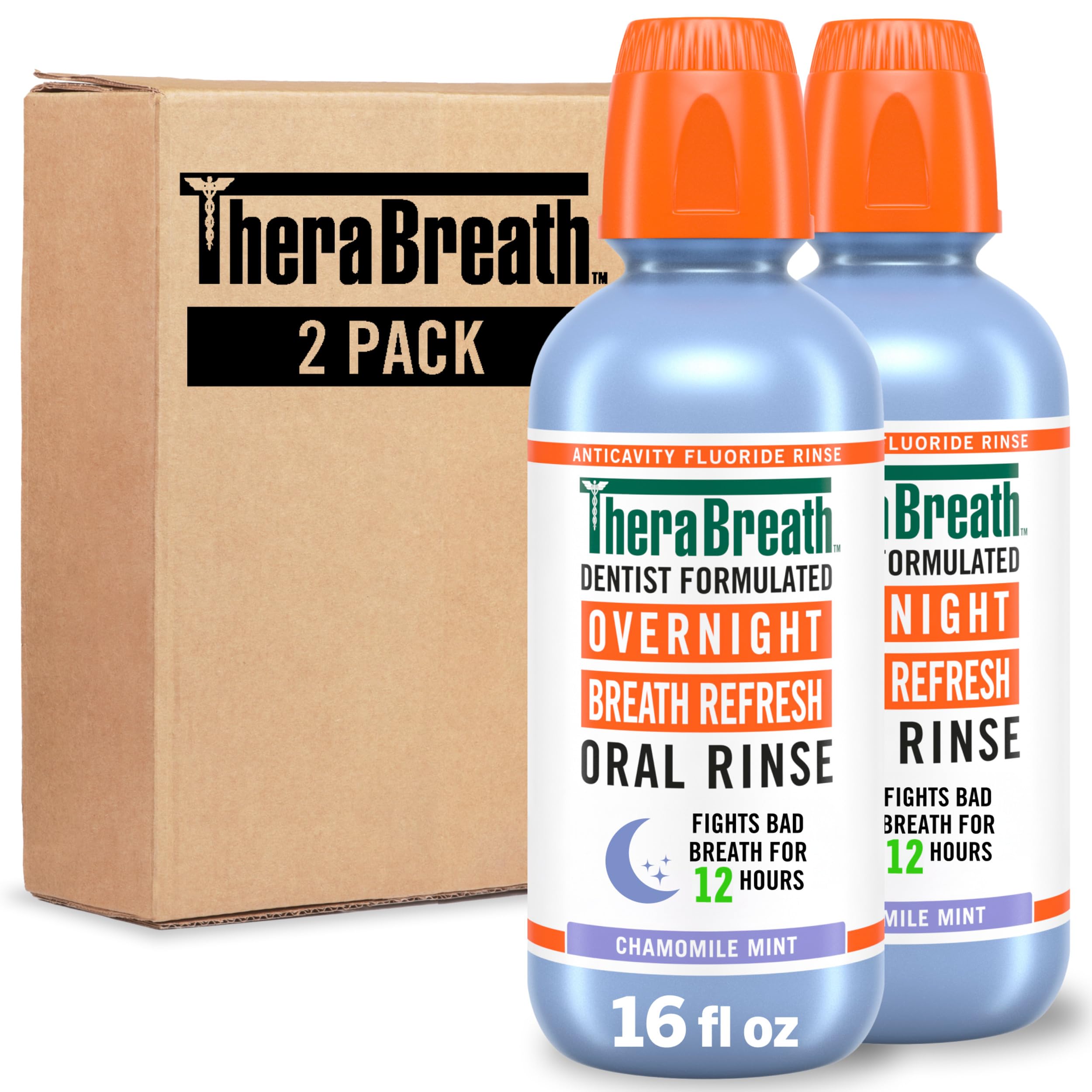 Evening self care setup with TheraBreath as part of a nighttime routine