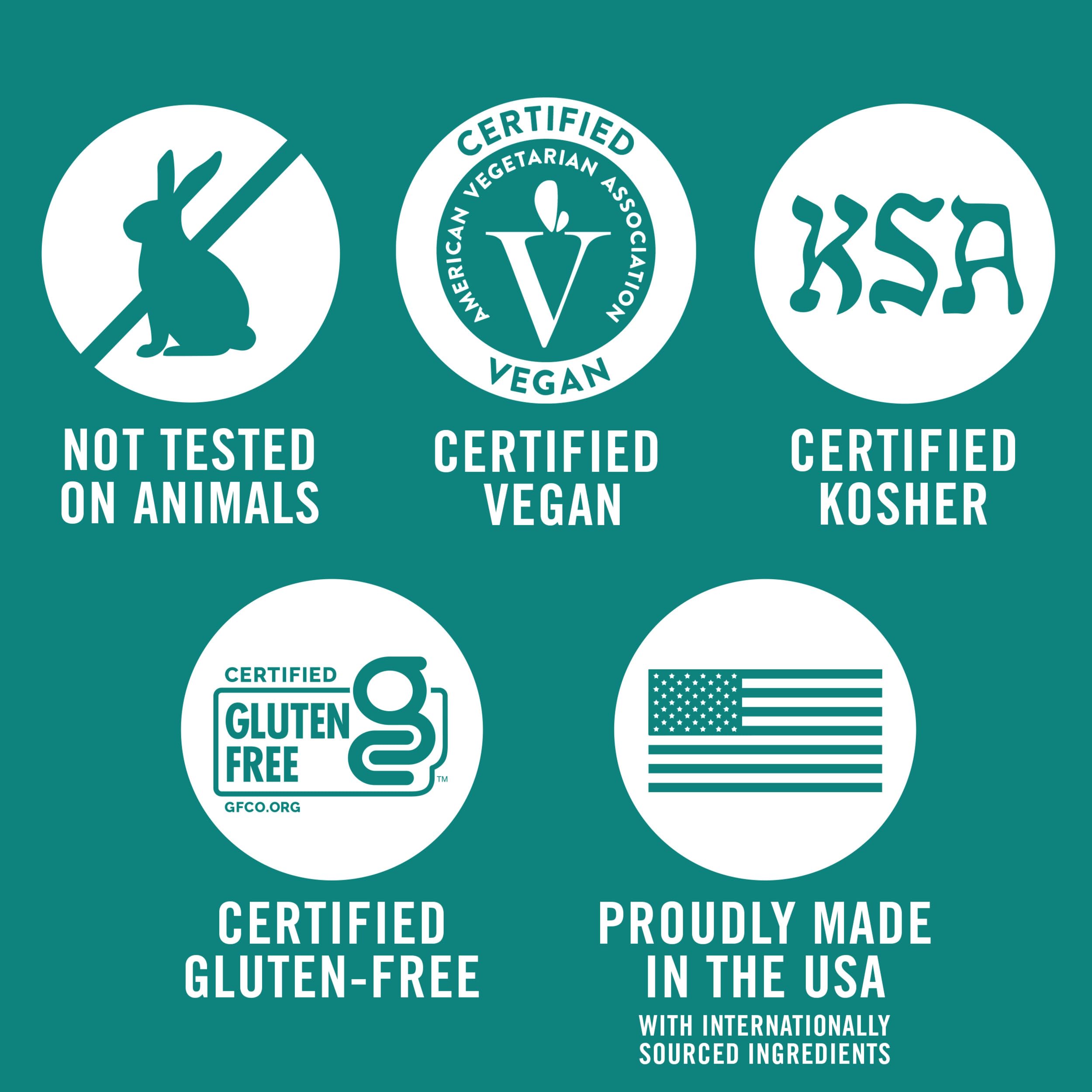 Label highlights gluten-free, vegan, Kosher, and Halal certifications on TheraBreath Deep Clean Mouthwash.