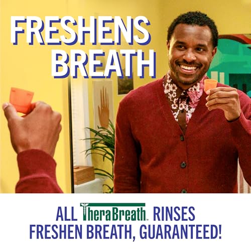 After brushing, TheraBreath Rinse supports gum care with a refreshing finish.