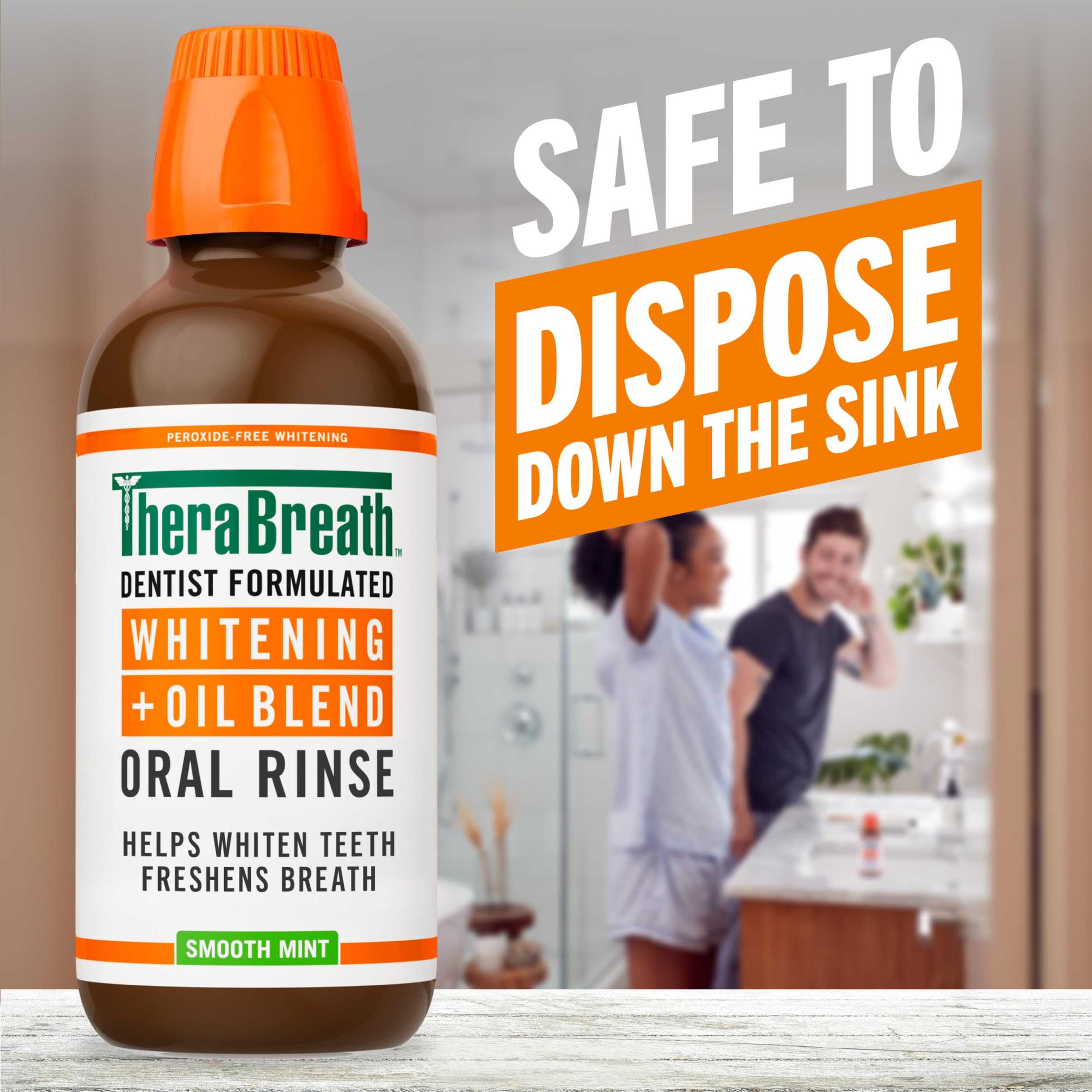 TheraBreath Oil Blend mint splash for refreshing breath.