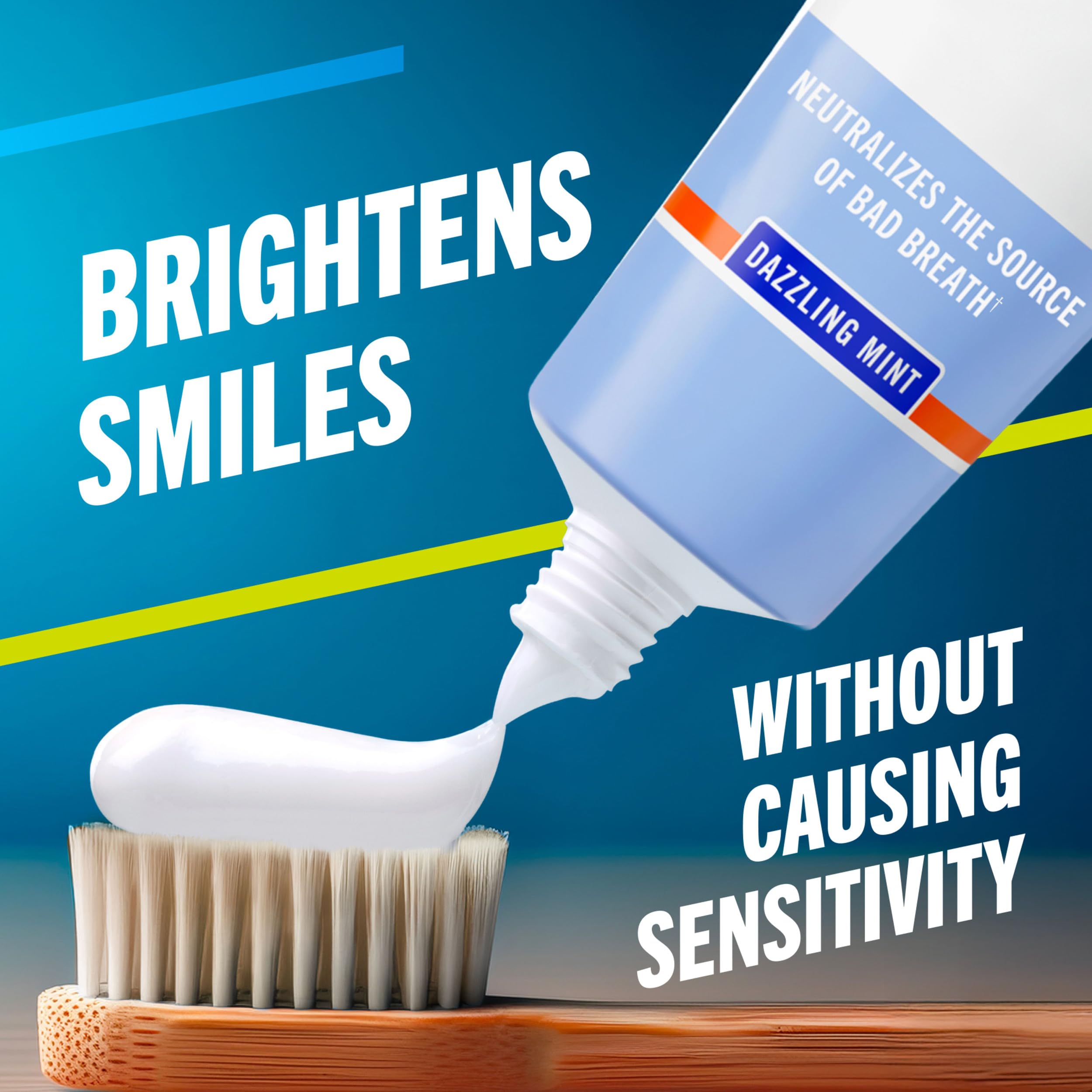 TheraBreath toothpaste on brushes demonstrates enamel-friendly whitening without harsh abrasives.
