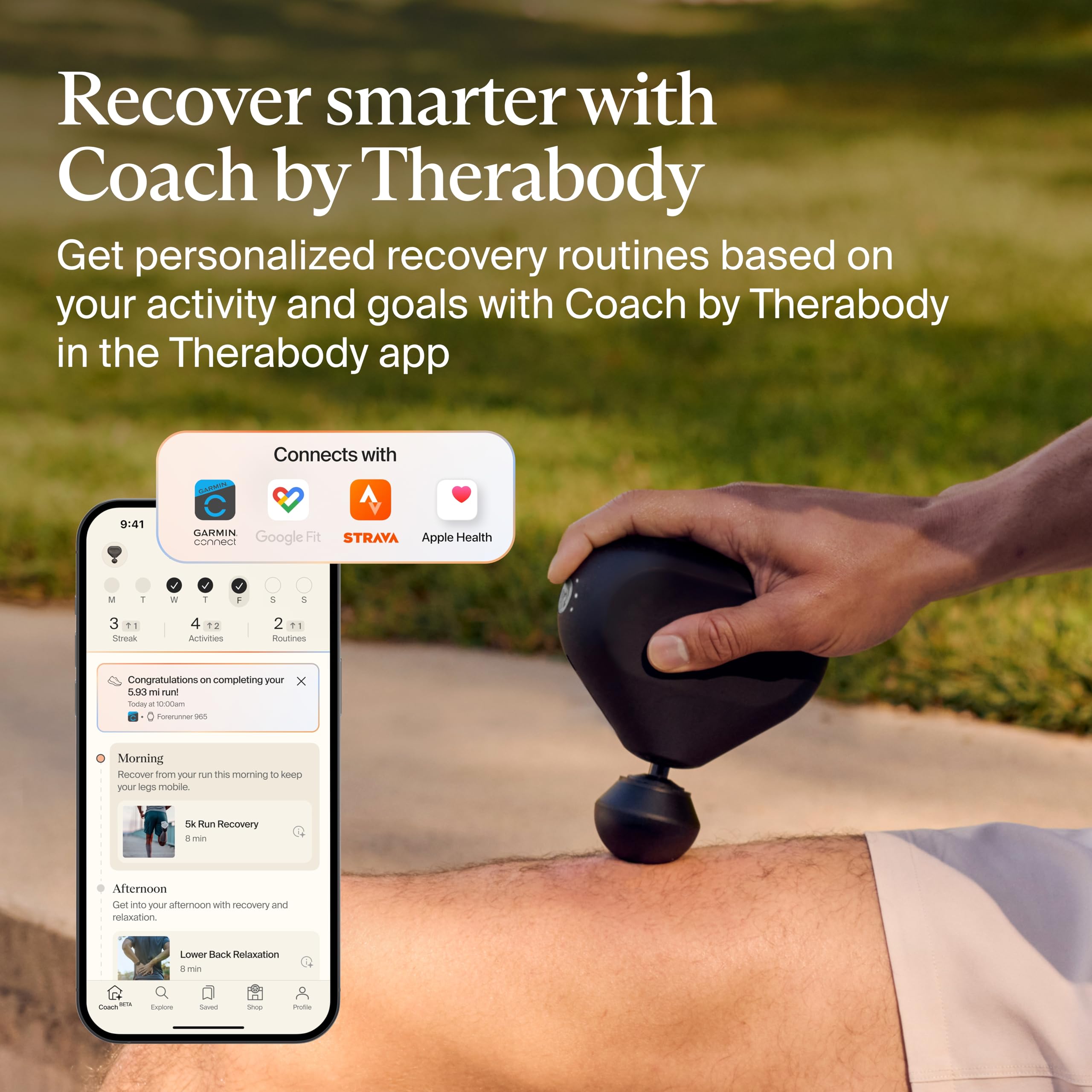 Theragun Mini battery life up to 180 minutes for extended sessions.