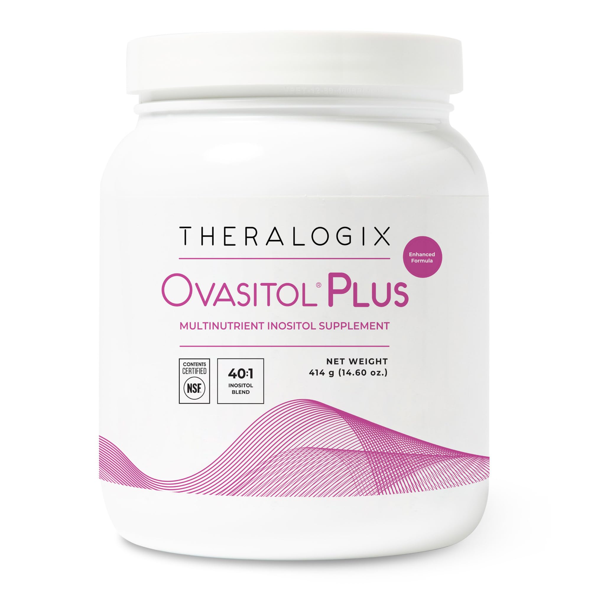 Theralogix Ovasitol Plus bottle front emphasizes premium metabolic health support.