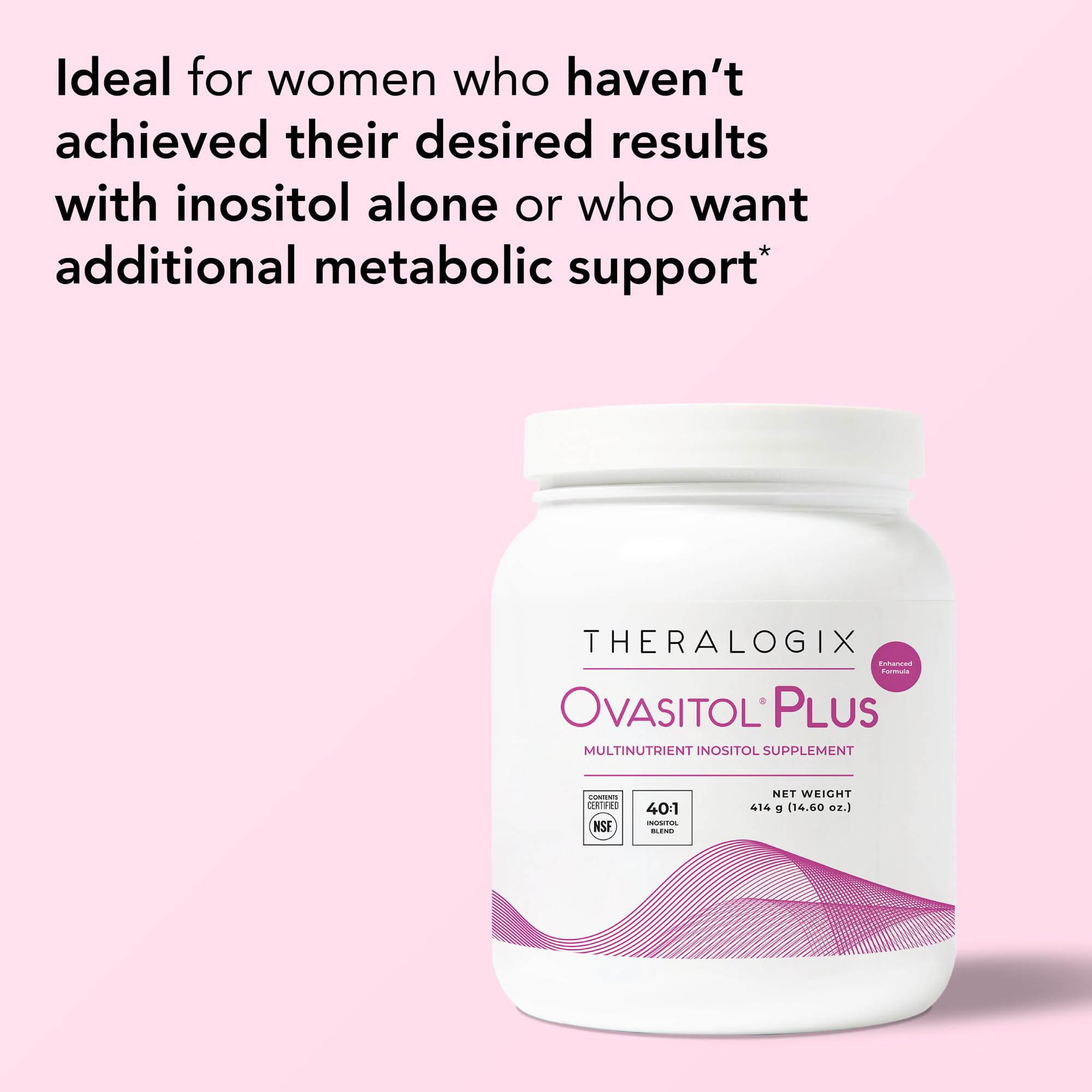 Theralogix Ovasitol Plus chromium picolinate highlights metabolic support.