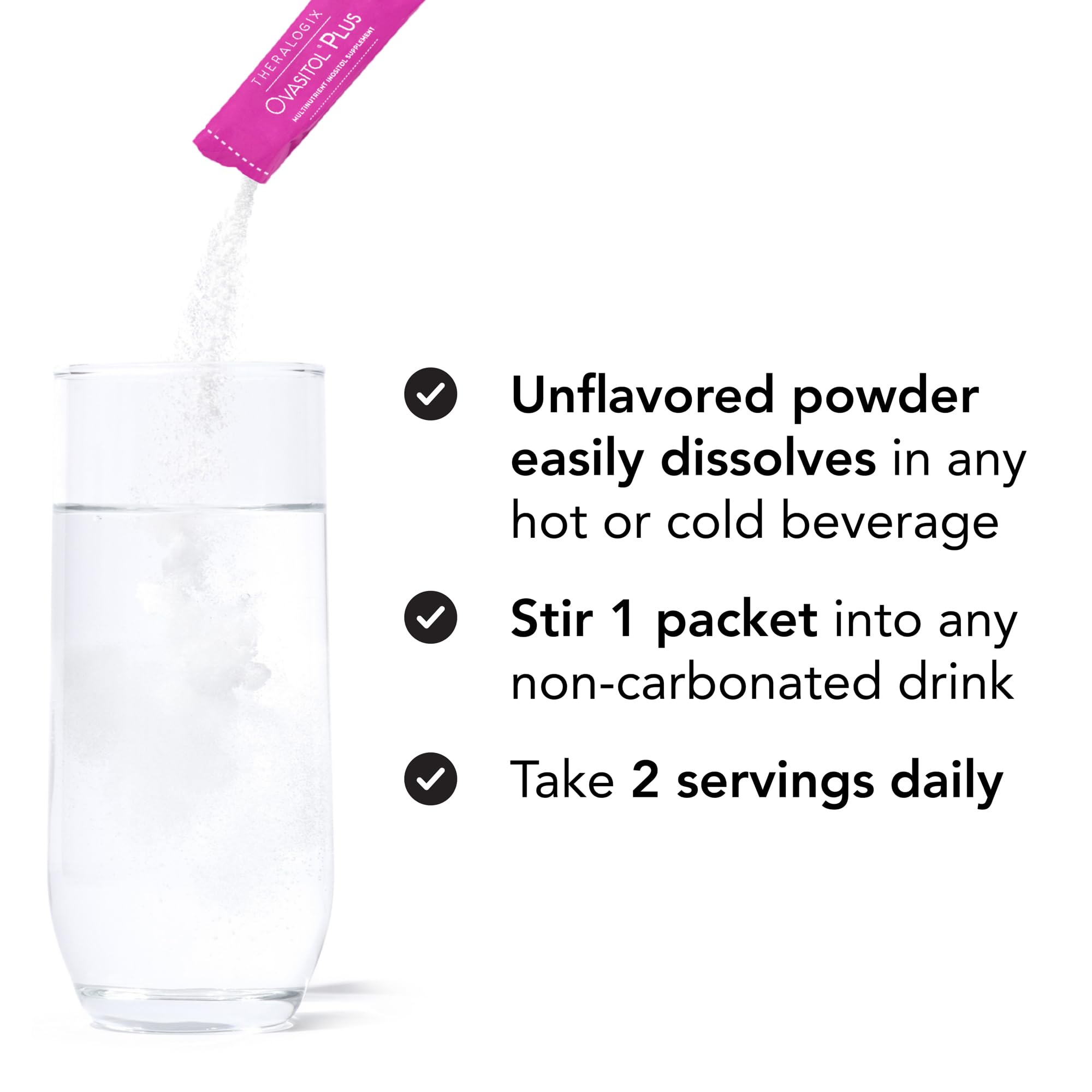 Theralogix Ovasitol Plus vitamin D pill close-up emphasizes essential micronutrients.
