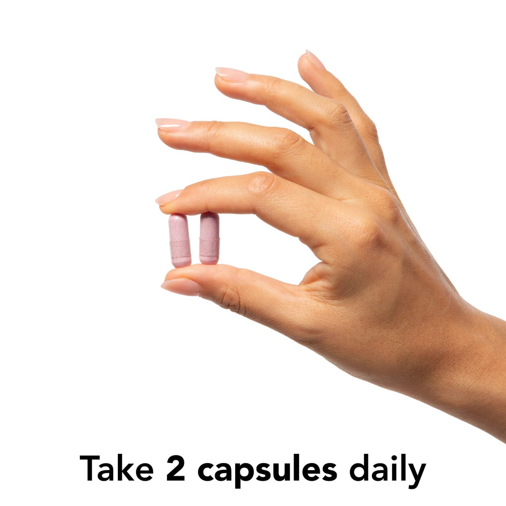 Capsules in hand to show size and easy intake