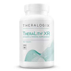 Theralogix TheraLith XR bottle front view, NSF-certified supplement for urine health support.