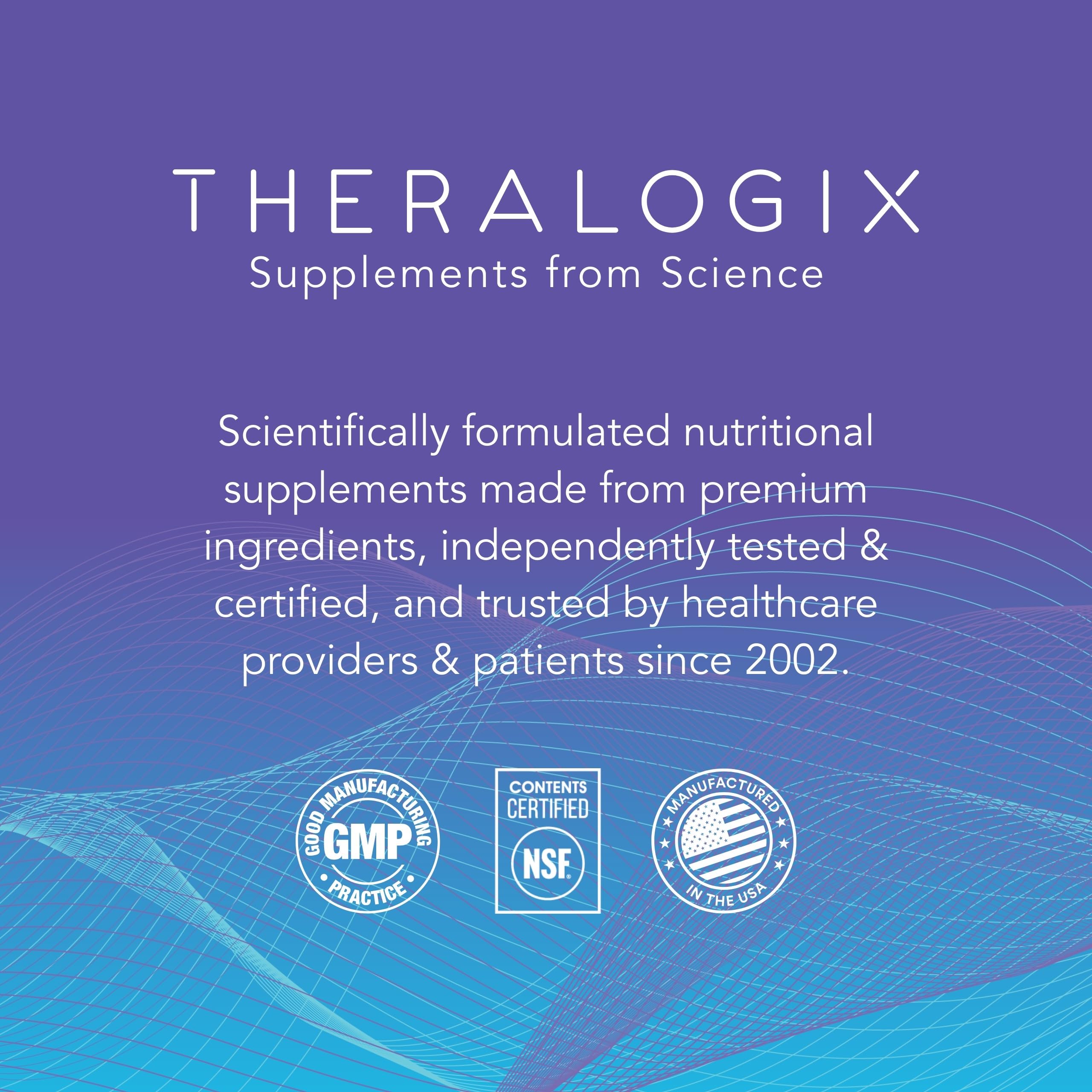 Theralogix TheraLith XR dosage sheet indicating 12 mEq citrate alkali potential for urine balance.