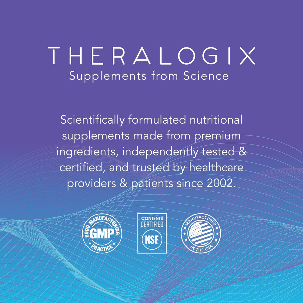 Theralogix TheraLith XR dosage sheet indicating 12 mEq citrate alkali potential for urine balance.