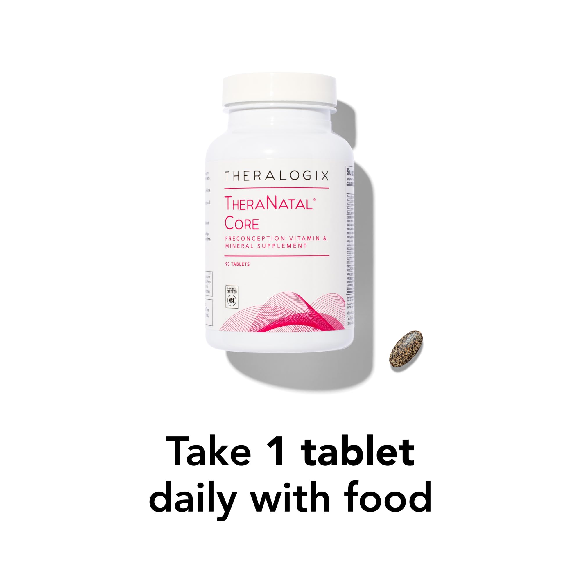 TheraNatal Core pour action demonstrates simple daily intake