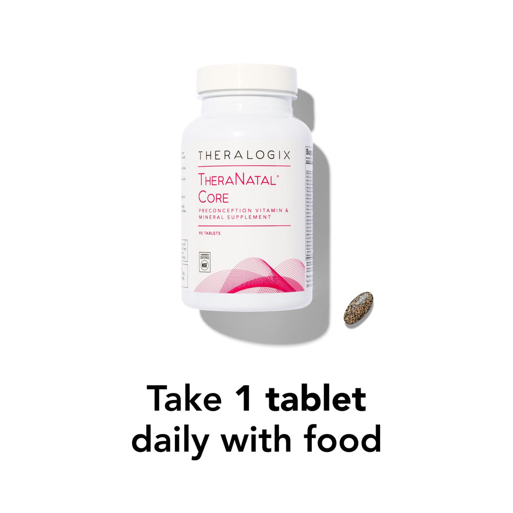 TheraNatal Core pour action demonstrates simple daily intake