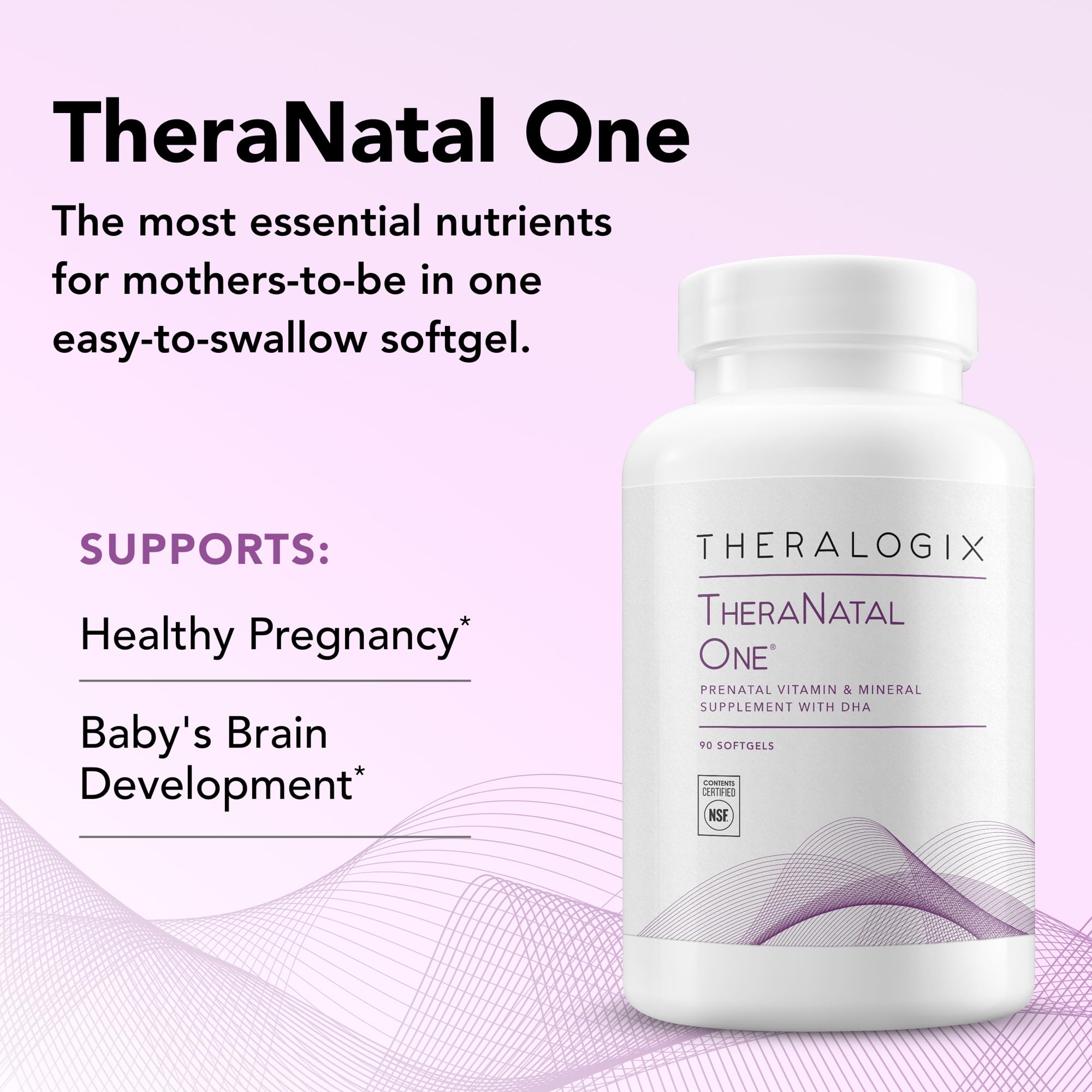 Theralogix TheraNatal One DHA from AlaskOmega image highlighting omega-3 support.