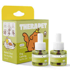 TherapetMD dog calming diffuser refill bottle pair for long-lasting calm.