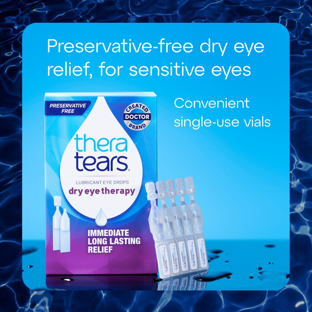 TheraTears Dry Eye Therapy provides rapid hydration for tired eyes