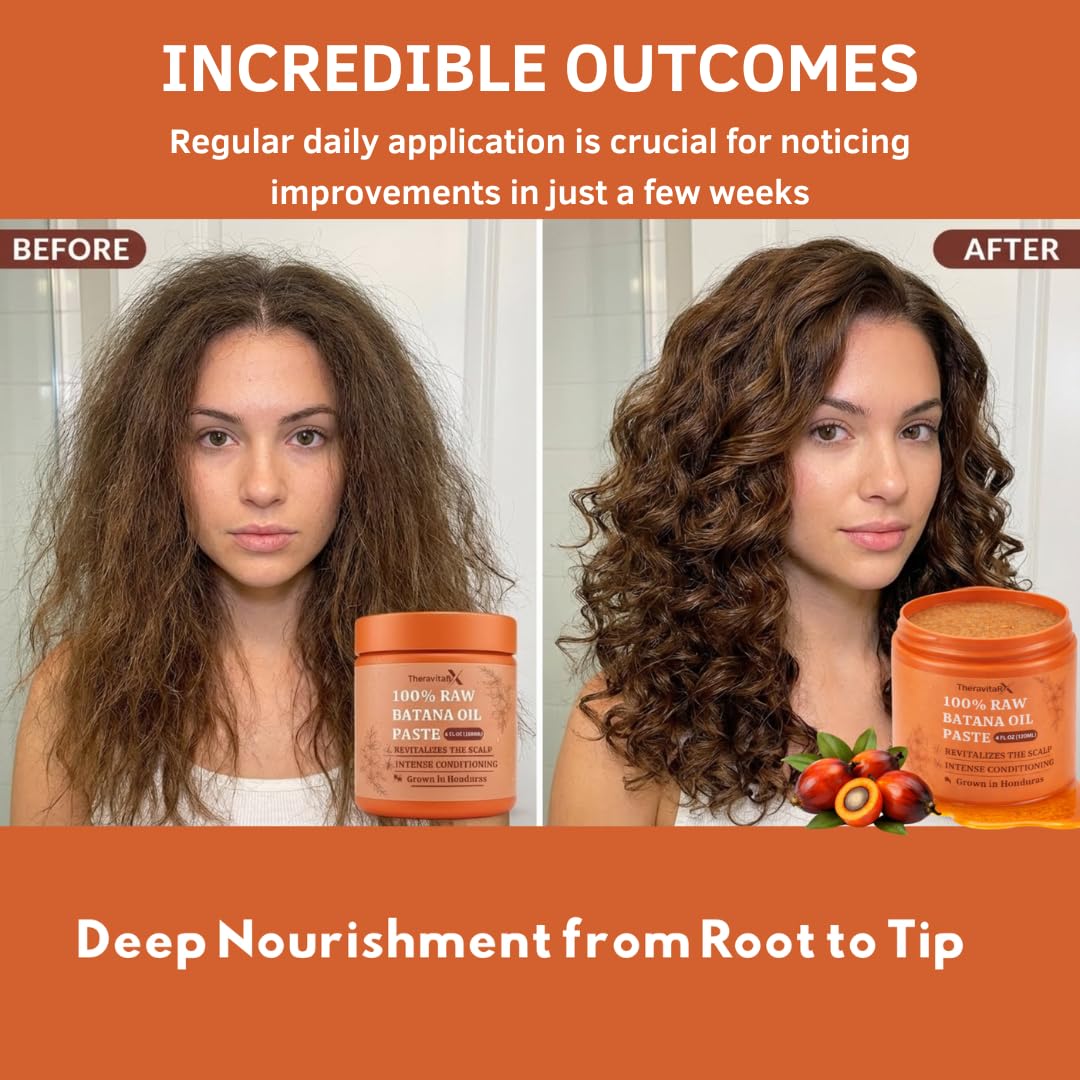 THERAVITARX Batana Oil warm-palms demonstrates easy scalp massage