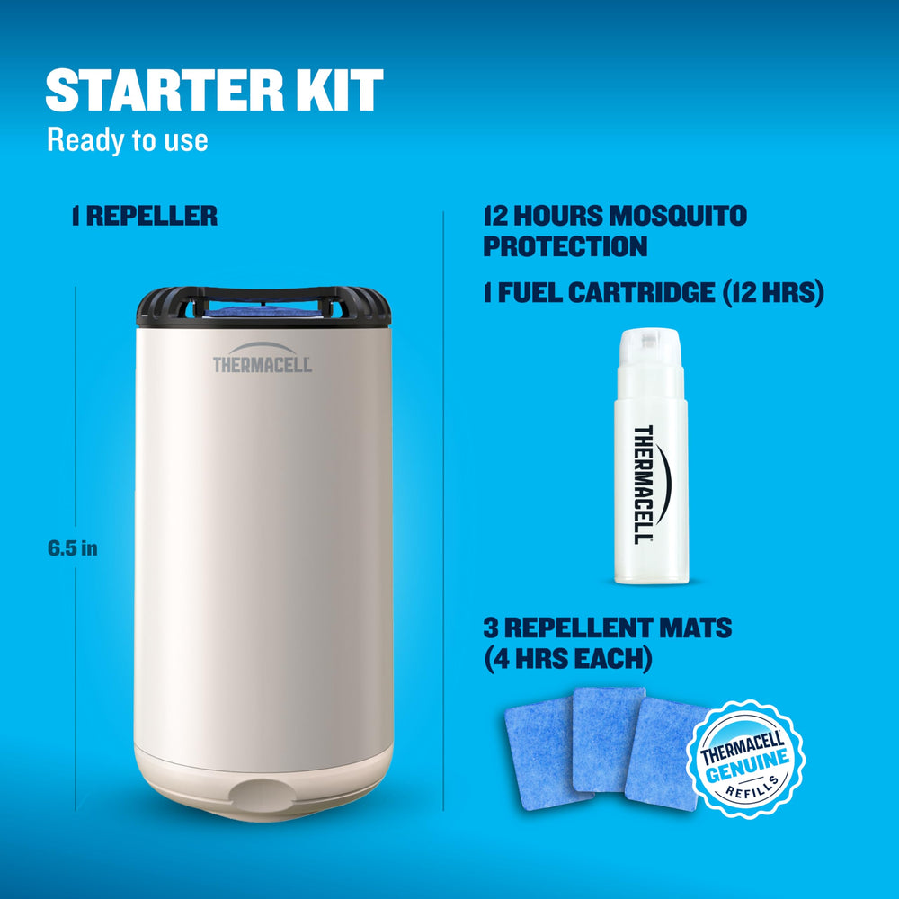 Compact, portable Thermacell unit ready for outdoor use.