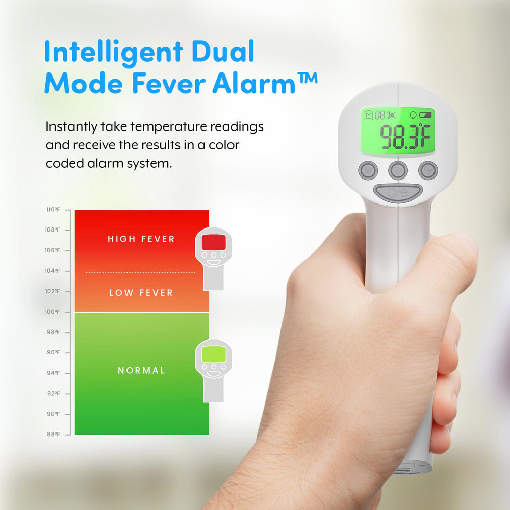 THERMOBIO infrared thermometer auto-off feature saves battery life