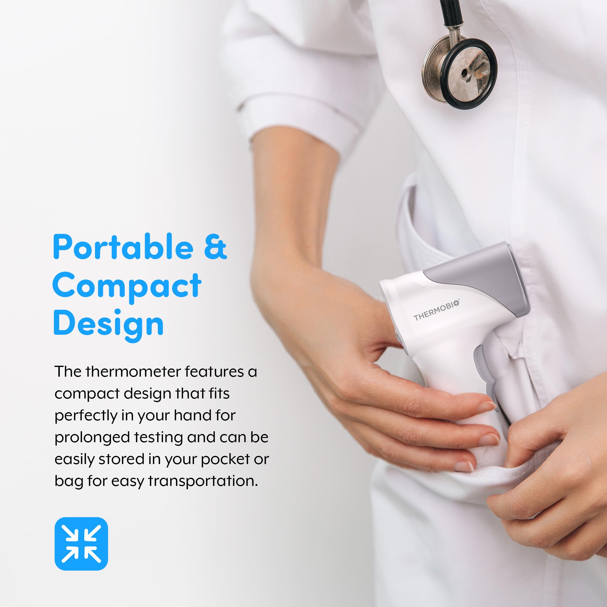 THERMOBIO infrared thermometer fever indicator helps monitor trends