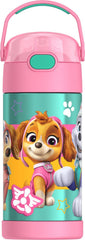 THERMOS FUNTainer 12oz water bottle with straw, Paw Patrol girl graphic, keeps drinks cold on the go