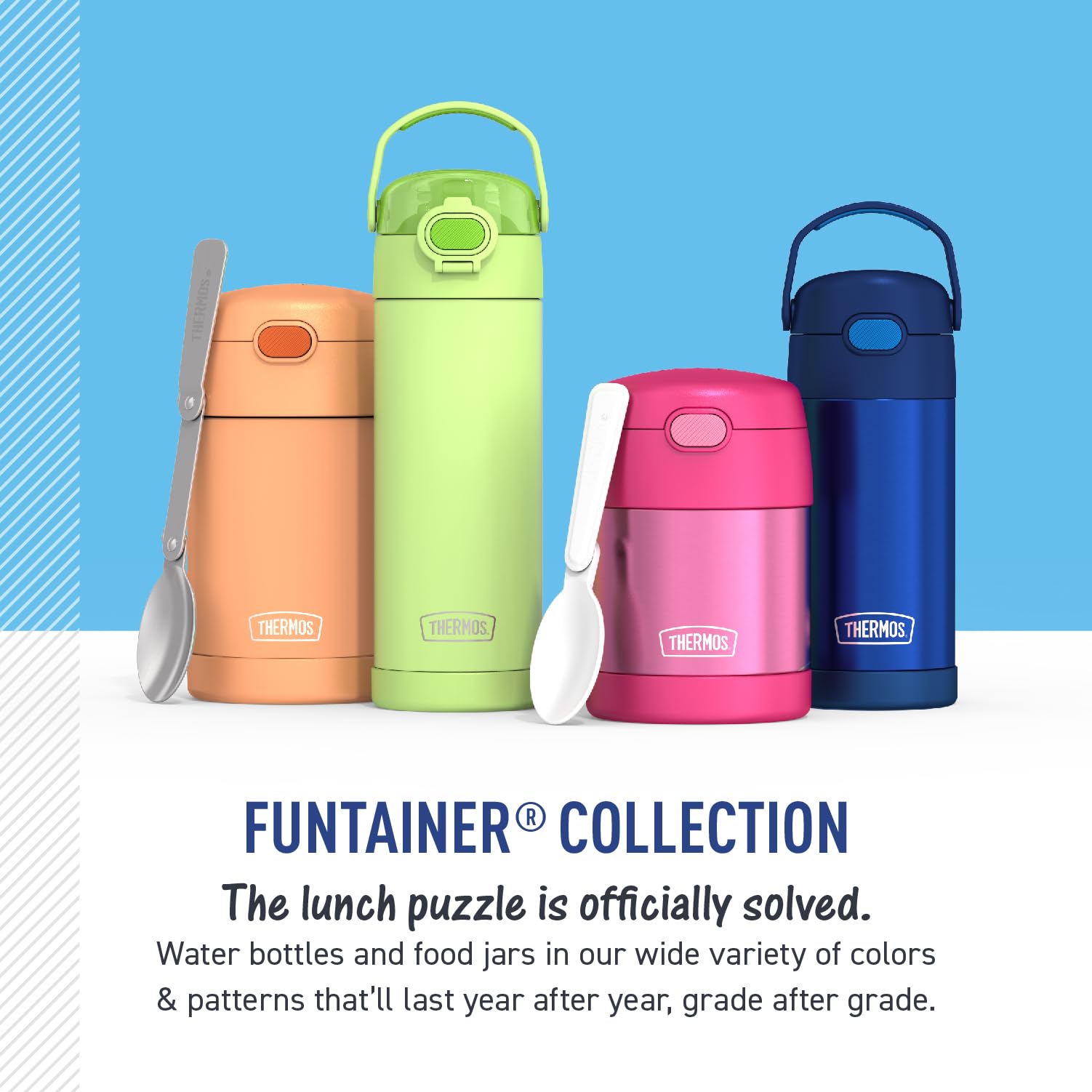 THERMOS FUNTAINER Batman dishwasher-safe bottle for quick cleanup.